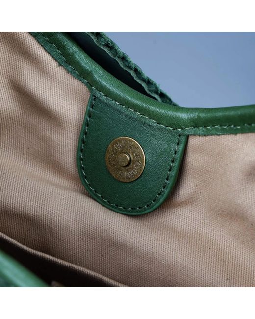 Rimini Green Hand Weaving Leather Shoulder 'Susanna'