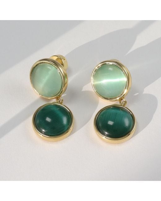 Hye Jane Jewelry Green Aqua Tonal Marlow Drop Earrings