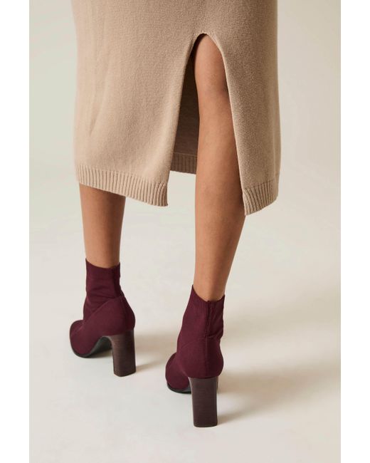 James Lakeland Natural Neutrals Taupe Knitted Midi Dress