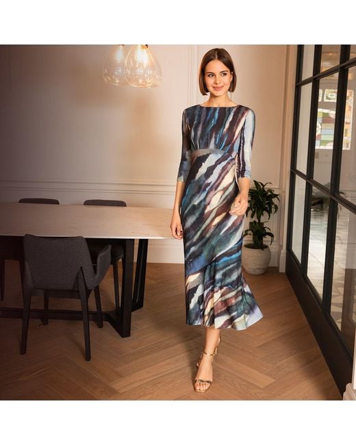 Alie Street London Blue Maxine Asymmetric Dress