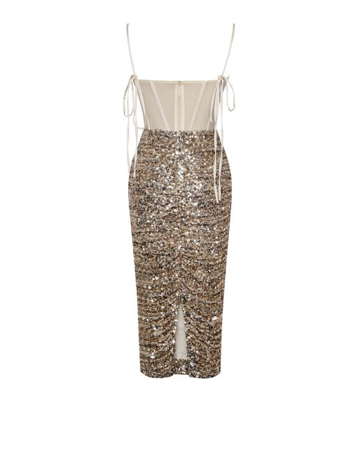 Miss Circle New York Metallic Layla Sequin Corset Dress