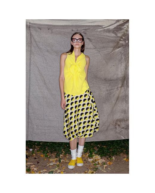 Bianca Popp Yellow Wrapped Skirt