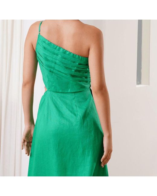 Yumi Kim Green Romy Linen Dress