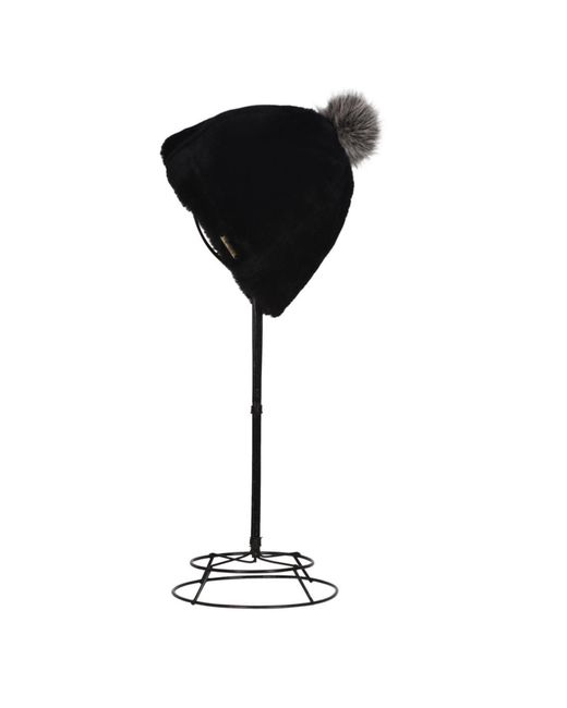 Owen Barry Black Toscana Beanie Hat With Pom