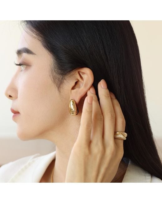 Retro Chic Metallic Drop Earrings