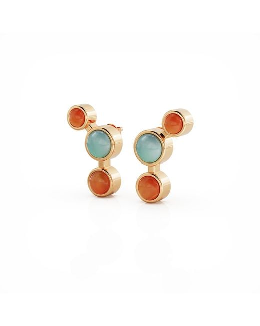 Linda Fiore Metallic Aurora Earrings Vermeil