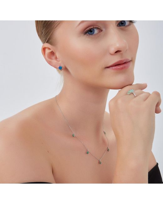 Spero London Metallic Butterfly Sterling Charm Necklace