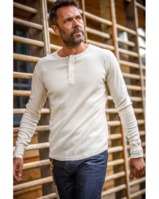 &SONS Trading Co Gray Neutrals &Sons The New Elder Henley Shirt Raw for men