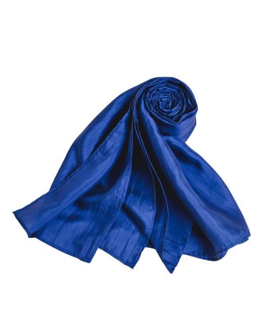 Silk and Bears Blue Royal Silk Scarf – Hand-Dyed Mulberry Silk, Eid & Evening Wrap