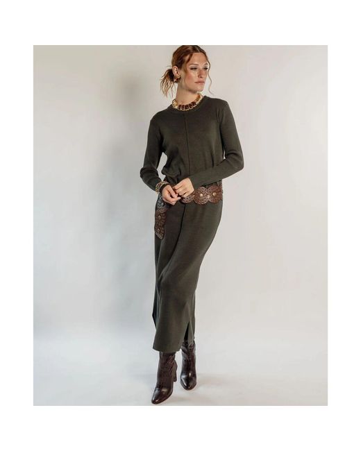 Rave on Trend Green Knitted Maxi Dress