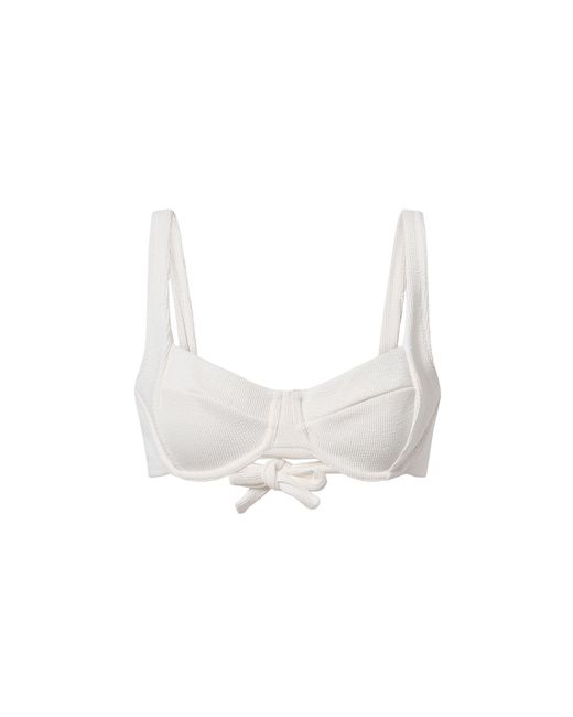 Aqva Swimwear White Neutrals Nude Turqueta Bikini Top