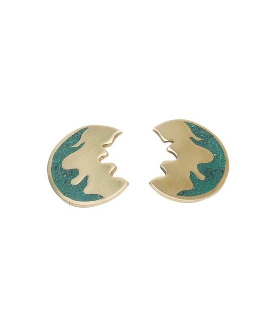 Zeworks Green Lea Malachite Earrings