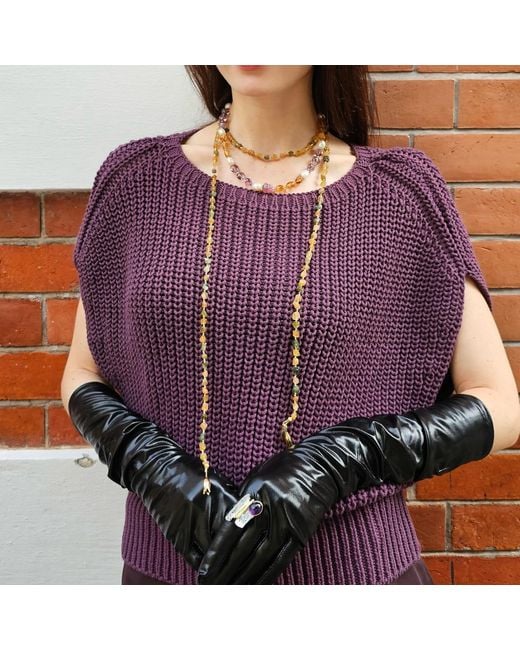 Farra Purple Amethyst Stone Statement Ring