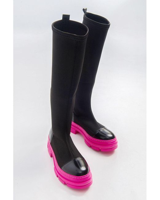 Prologue Shoes Brown Bella & Fuchsia Scuba Boot