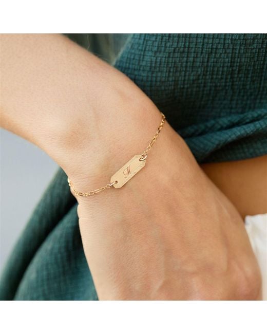 SET & STONES Metallic Cora Initial Bracelet