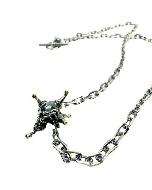 Tg-Jewellery by Tamara Gervasio Metallic Punk Skull Necklace for men