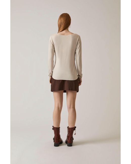 James Lakeland Natural Long Sleeve Top