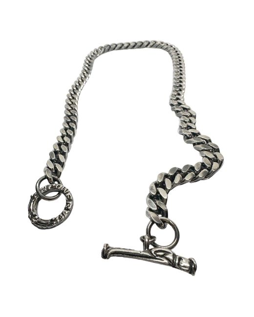 Tg-Jewellery by Tamara Gervasio Metallic Sterling Curb Chain Necklace – Celtic Bird Two T-Bar & Power Jump-Ring for men