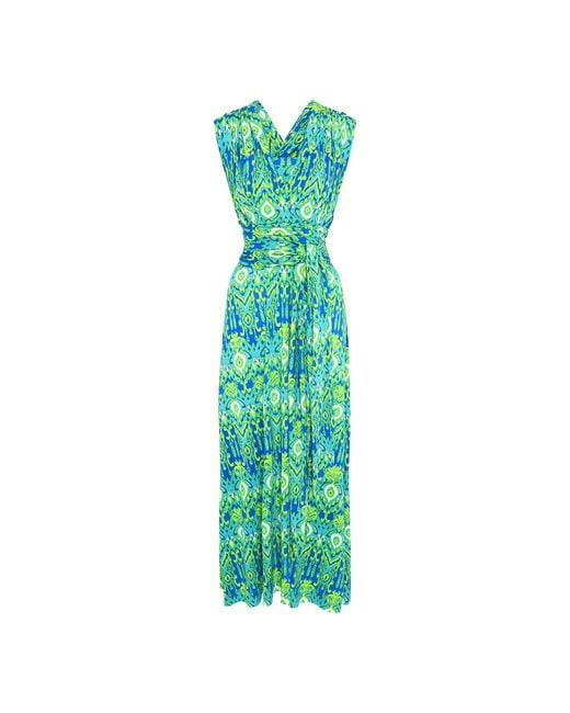 Beatrice von Tresckow Green Peacock Eye Lulu Multi Dress