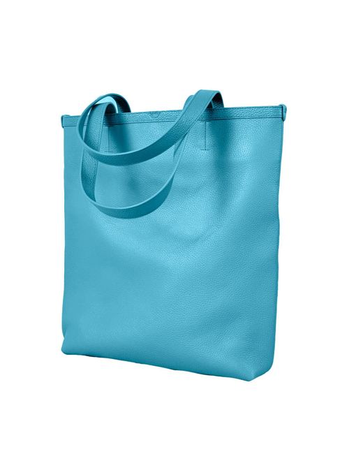 godi. Blue The Ivy Handmade Leather Tote Bag