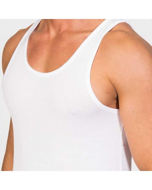 Zd - Zero Defects White Palace Tank Top – Luxurious Mercerized Cotton Fabric for men