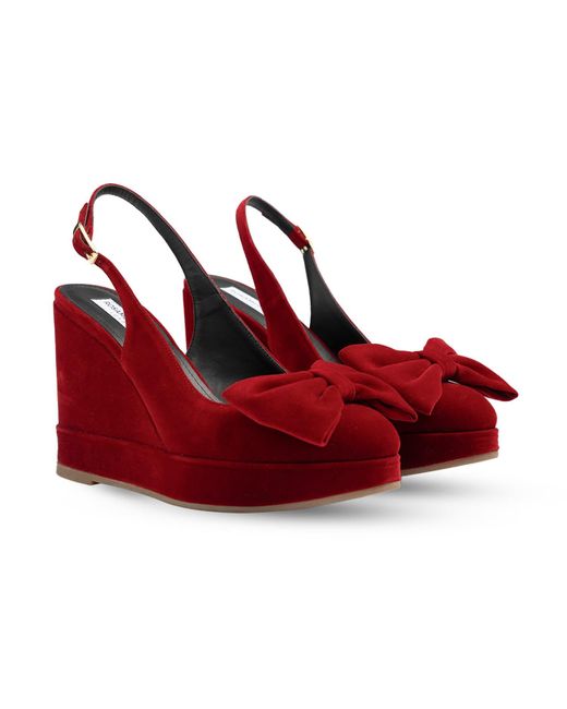 Rosamund Muir London Red Toscana Velvet Wedges