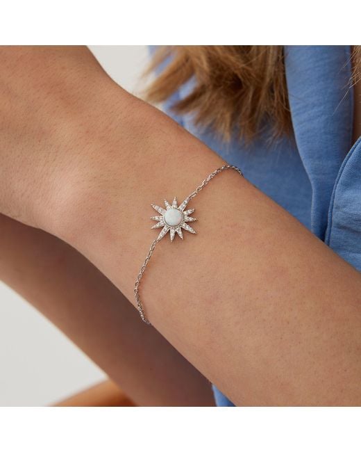 Spero London Metallic Opal Sun Sterling Bracelet