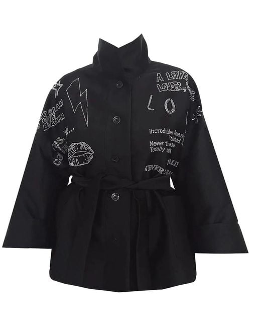 Maxjenny Black Square Boxy Jacket