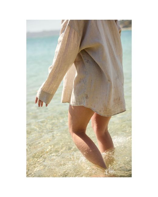 Solpardus Neutrals Saba Natural Linen Shirt