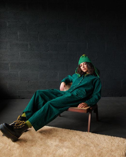 Mabli Green Cord Overalls