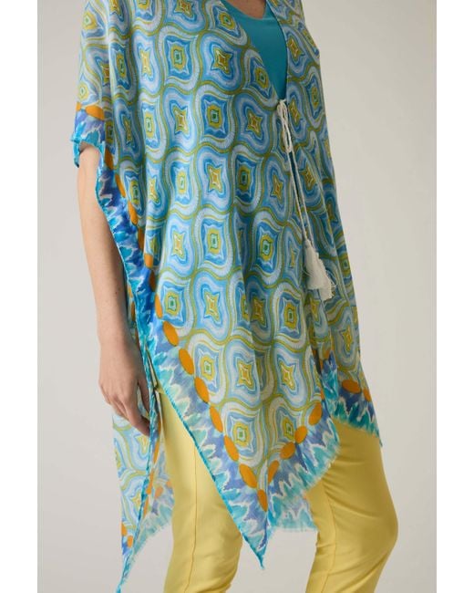 James Lakeland Blue Geometric Print Kaftan