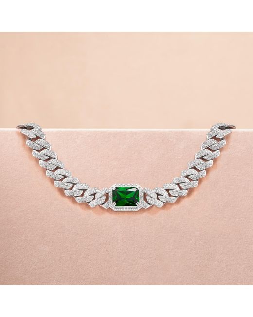 Arte Madrid Blue Pet It On Angular Cuban Chain Choker Necklace