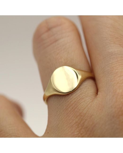 VicStoneNYC Fine Jewelry Metallic Modern Classic Solid Signet Ring