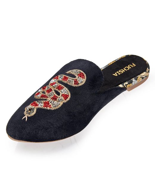 Fuchsia Shoes Blue Serpent