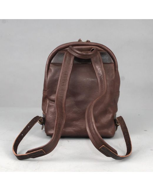 Rimini Brown Leather Backpack 'stefania'