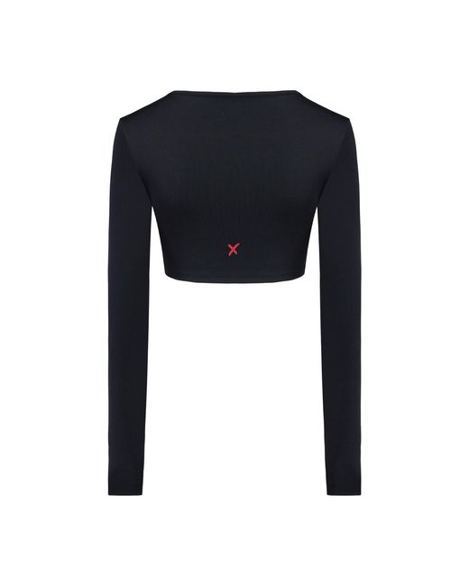 Pcfg Black Free Heaven Long Sleeve Crop Top