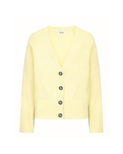 Loop Cashmere Yellow Cashmere Lofty Cardigan