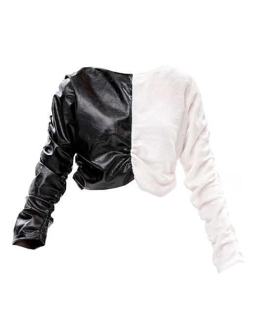 Maison Bogomil Black Split Motion – Cropped Top