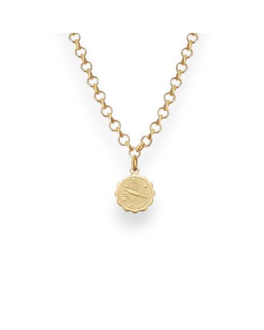 Alexie of Athens Metallic Scorpio Zodiac Mini Medallion Chain Necklace