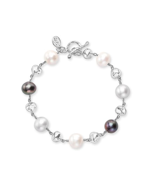 Dower & Hall Metallic Nugget & Mixed Freshwater Pearl Bracelet