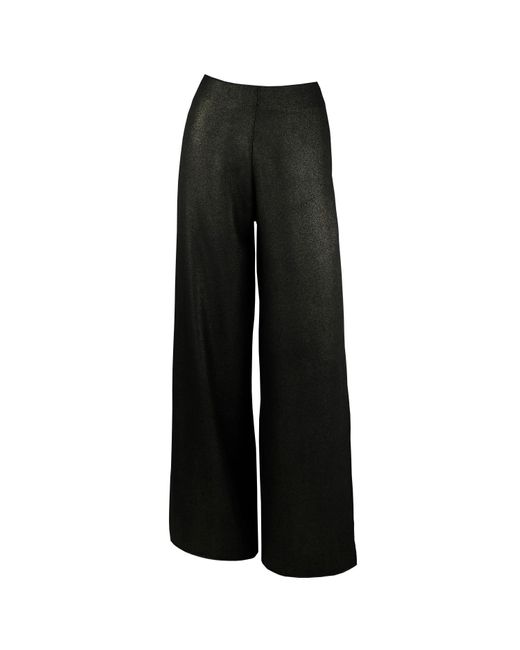 Me & Thee Black Cold Feet Metallic Shimmer Wide Leg Trousers