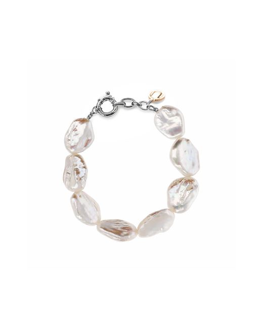 Unaloe Metallic Sterling Baroque Pearl Bracelet For – Elegant Freshwater Cultured Pearl Jewelry