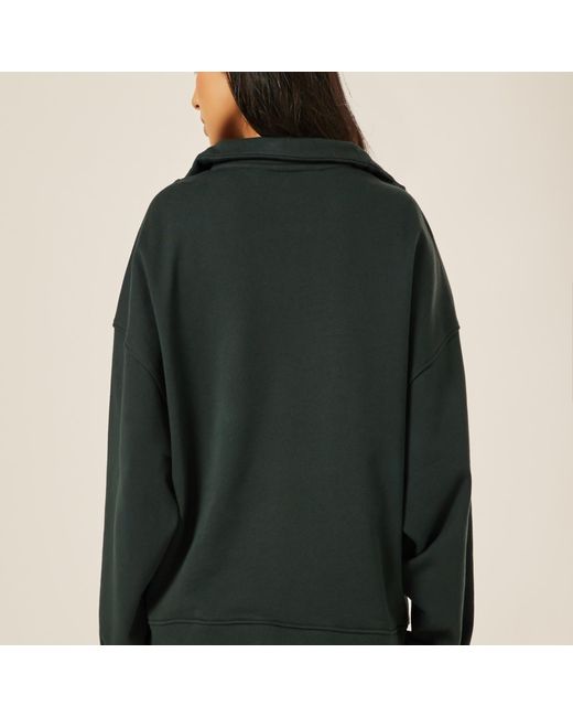 Be Athletica Green Varsity Athletica Quarter-Zip Sweatshirt