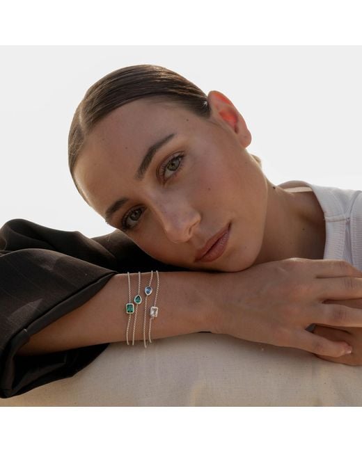 Dower & Hall Metallic Topaz Octagon Chain Bracelet