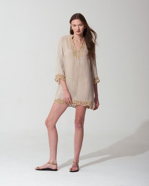 MARICEL Natural Neutrals Maria Mini Dress