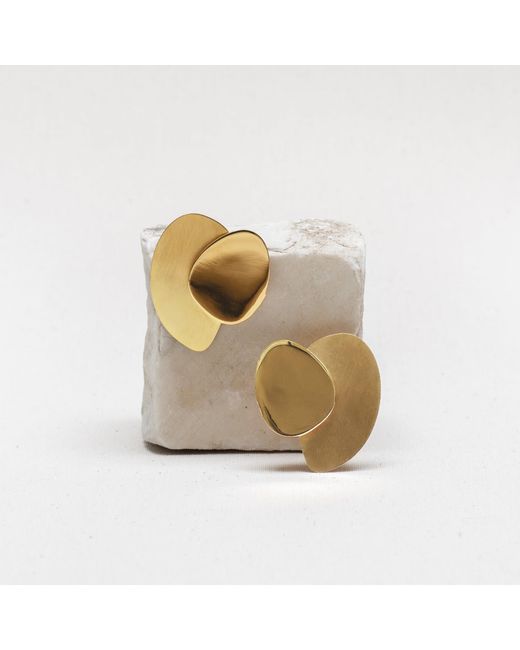 Joidart Natural Large Golden Earrings Eclipse