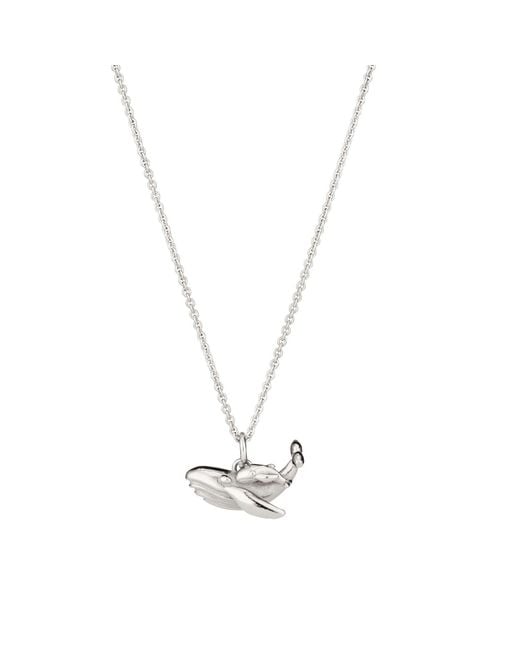 Posh Totty Designs Metallic Sterling Silver Mummy & Baby Whale Charm Necklace