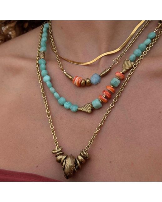 Rachel Nathan Green Current Catch: Amazonite Necklace