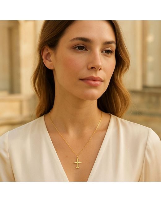 Rejected Hearts Club Metallic Catch Flights & Feelings Airplane Pendant Filled Necklace With Magnetic Clasp