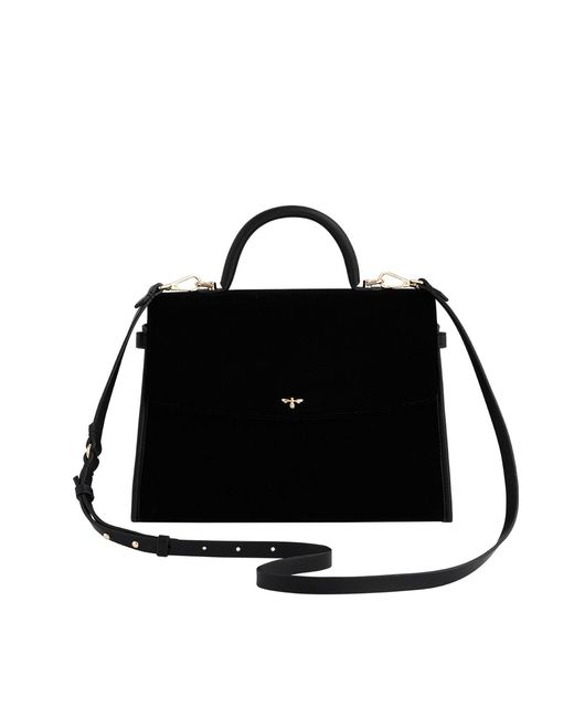 Fable England Black Structured Tote Medium